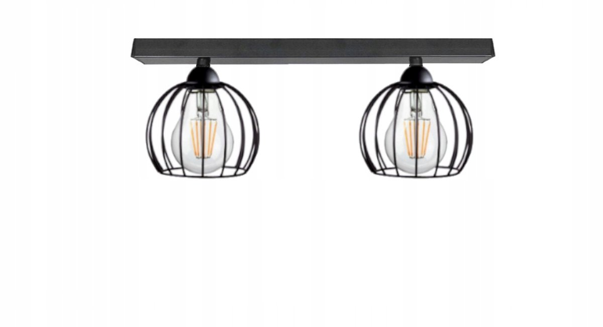 Lof Hanglamp Metals Zwart E27 2x60W