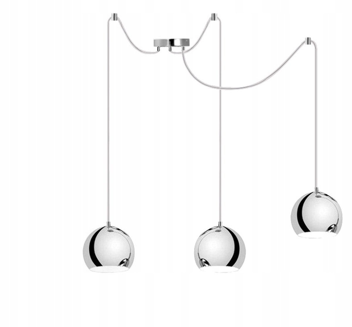Moderne Hanglamp Chroom Bol 202 - 3xE27