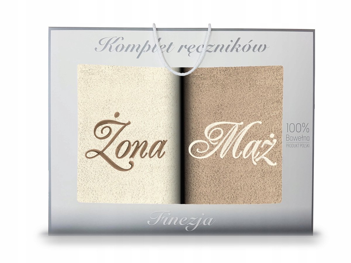 Set van 2 Luxe Katoenen Handdoeken 50x90cm - Bruidspaar Cadeau