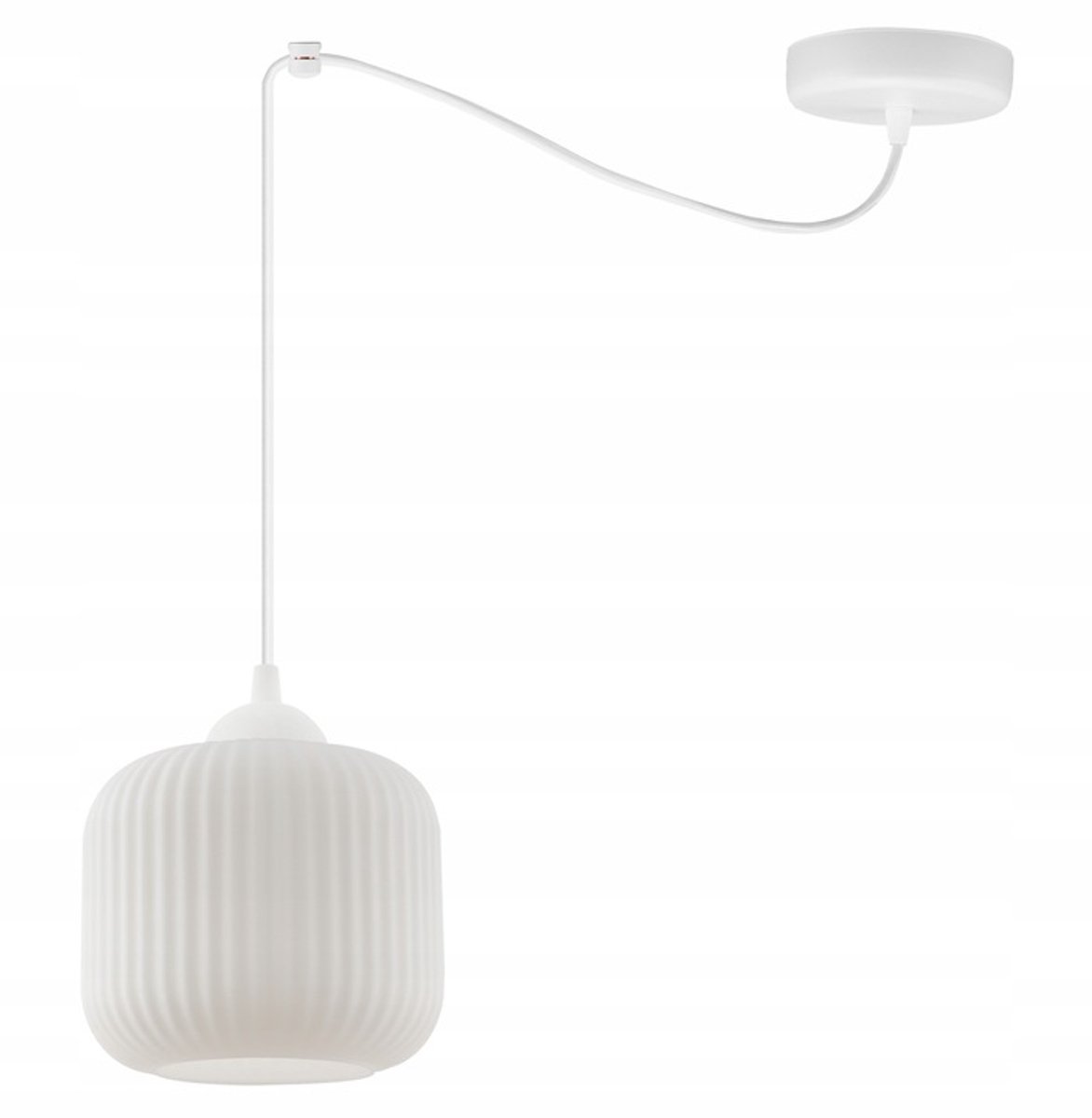 RIFFLE Hanglamp met glazen kap - In hoogte verstelbaar