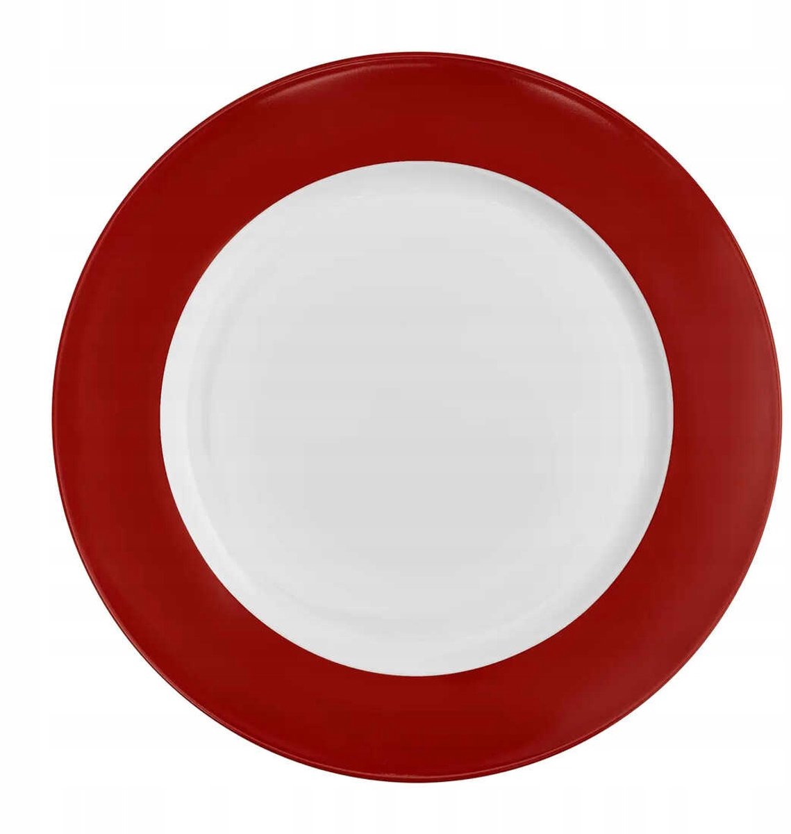Ambition Aura Rood dessertbord, 19 cm, wit/rood, porselein