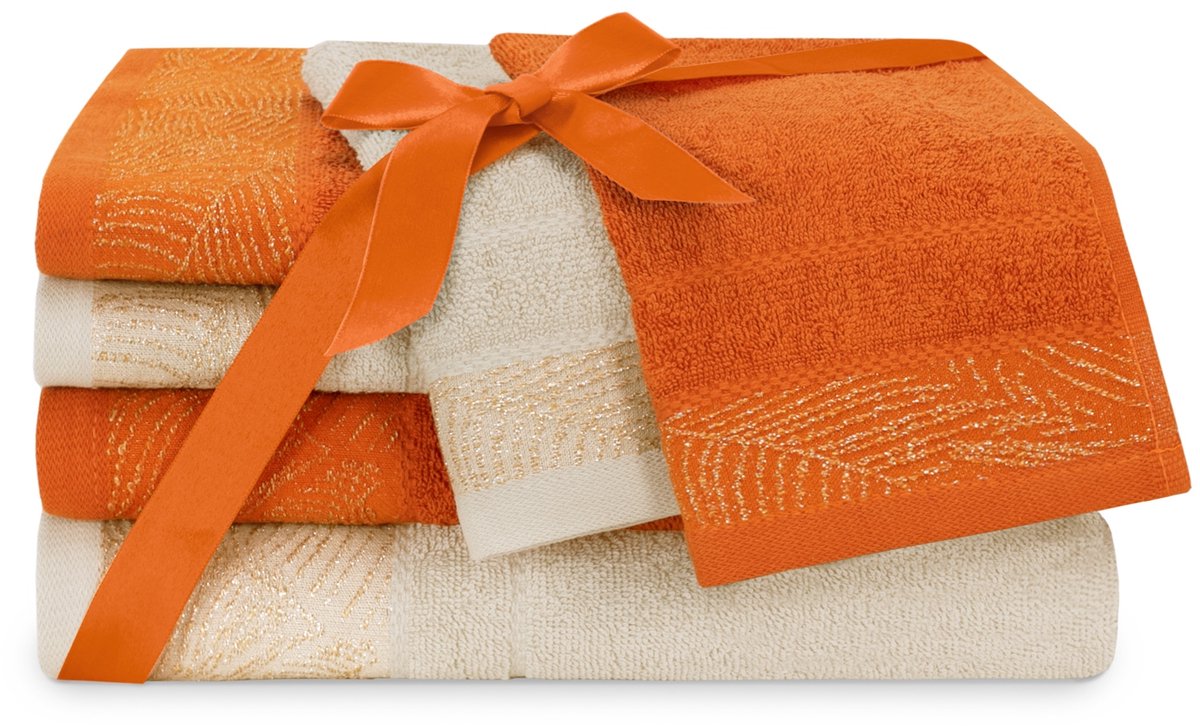 Luxe Katoenen Handdoekenset 6 Stuks - Cadeauwaardig