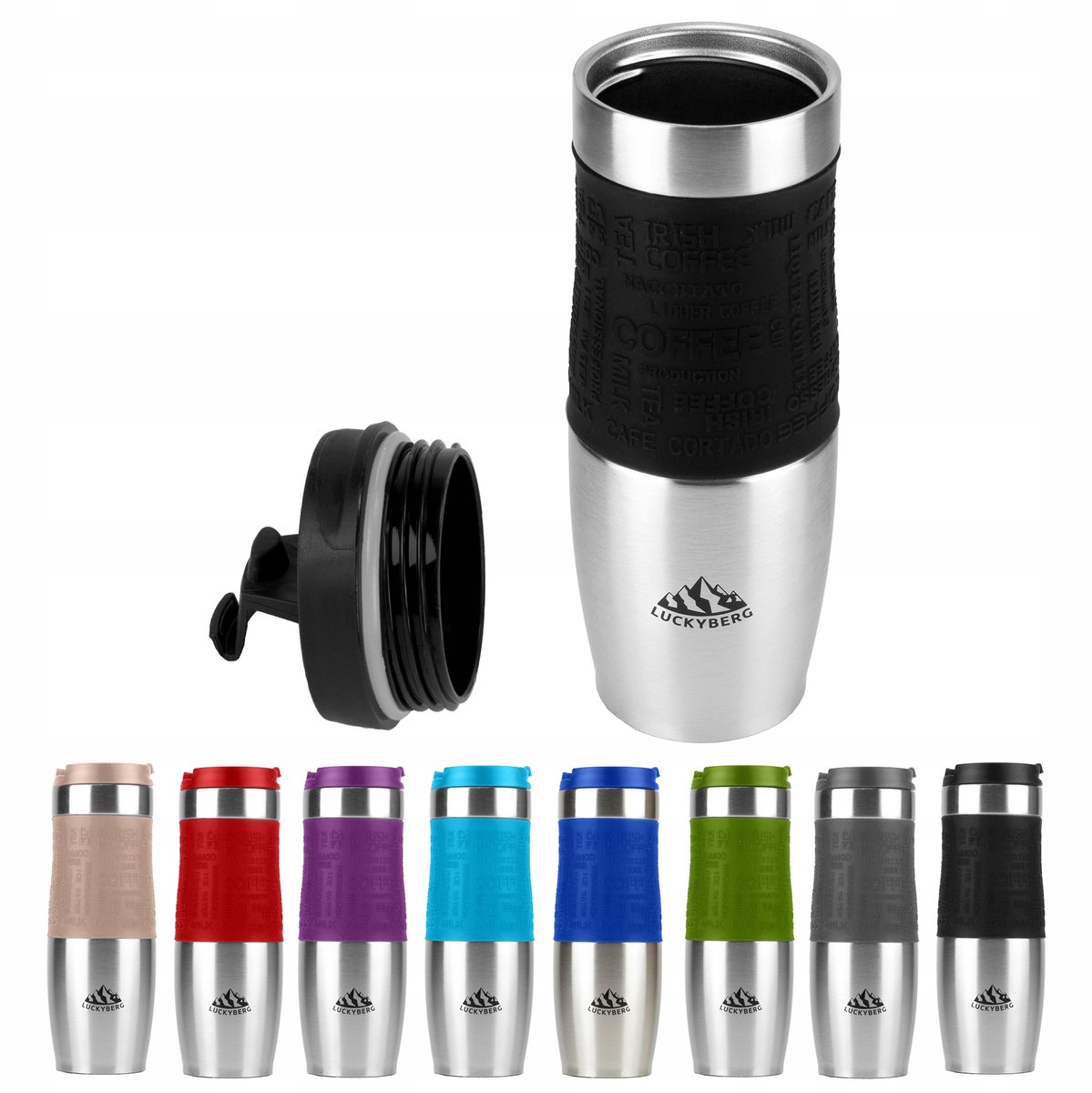 Luckyberg Thermosbeker 480 ml - RVS, 6u Warm, 8u Koud
