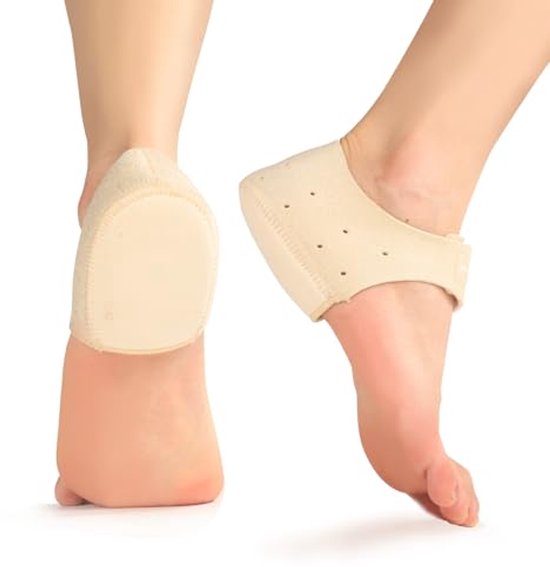 Foto: Hielbescherming tegen plantaire fasciitis en achilles tendinitis inzetstukken voor optimale hielondersteuning