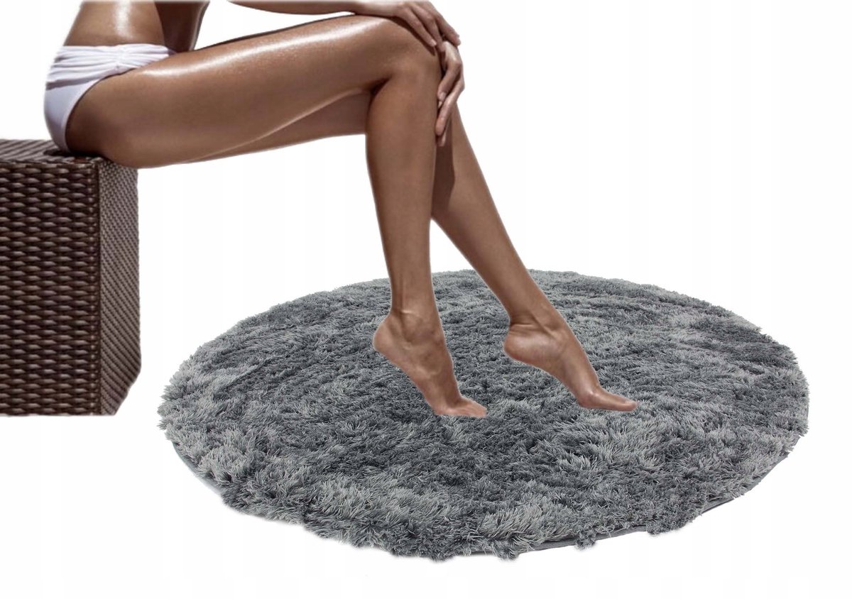 Zachte Ronde Badmat Softi 120 cm - Wasbaar & Antislip