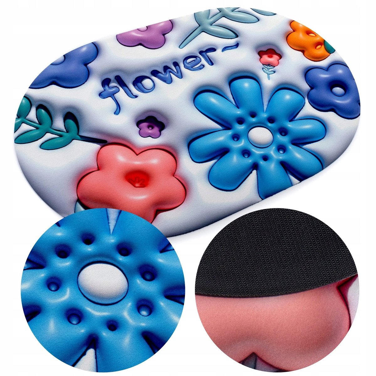 3D Antislip Badmat Absorberend Magic Blauw 37x55cm