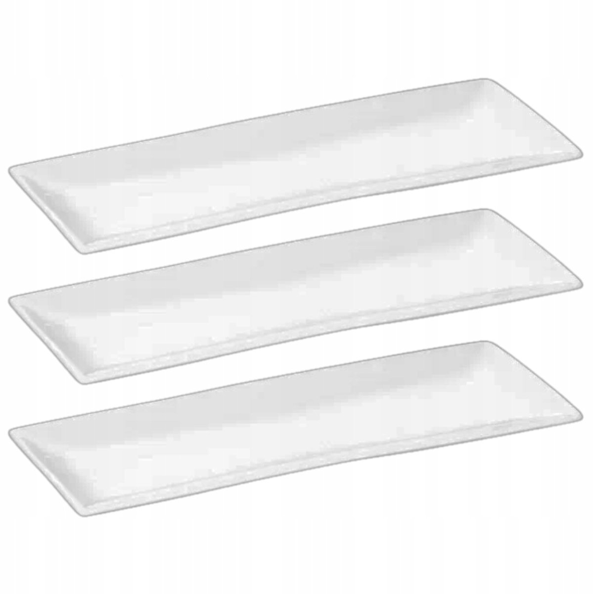 Wilmax Sushiborden Rechthoekig Wit Porselein 36x14cm Set 3 Stuks
