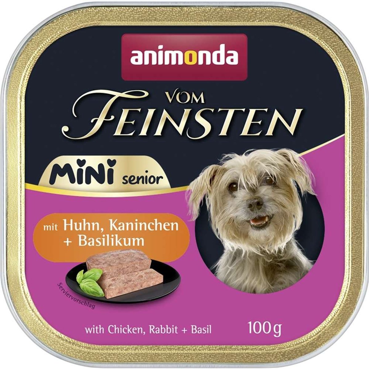 Animonda Animonda Dog - Vom Feinsten Mini Adult 32x100g | Huhn, Kaninchen und Basilikum