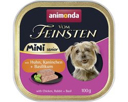 Animonda Dog - Vom Feinsten Mini Adult 32x100g | Huhn, Kaninchen und Basilikum