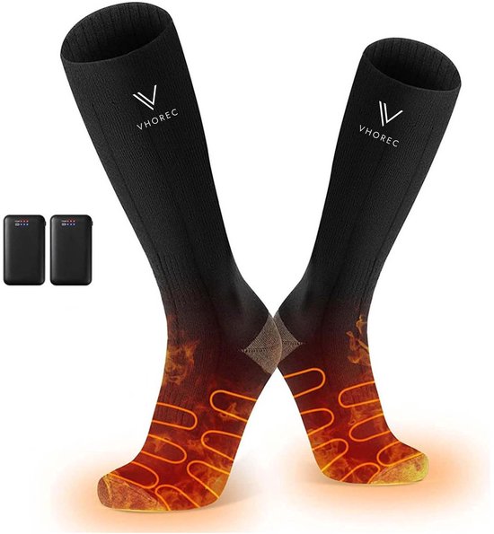 Verwarmde Sokken - Elektrische Sokken - Thermo Sokken - Oplaadbare Accu - Unisex - 3 Warmtestanden - 4000mAh Batterij - Wintersport - Wandelen - Skiën