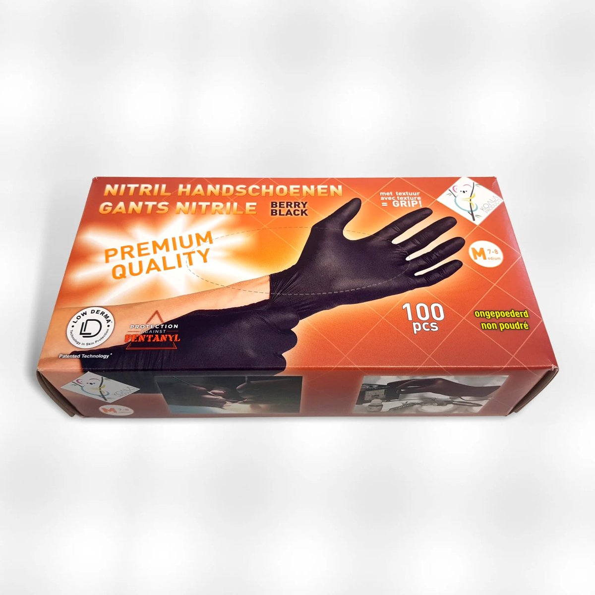 Nitril Handschoenen M Zwart 100pcs KOALA