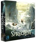 Doos van het Everdell: Spirecrest bordspel met een winterse afbeelding van wezens op een berg.