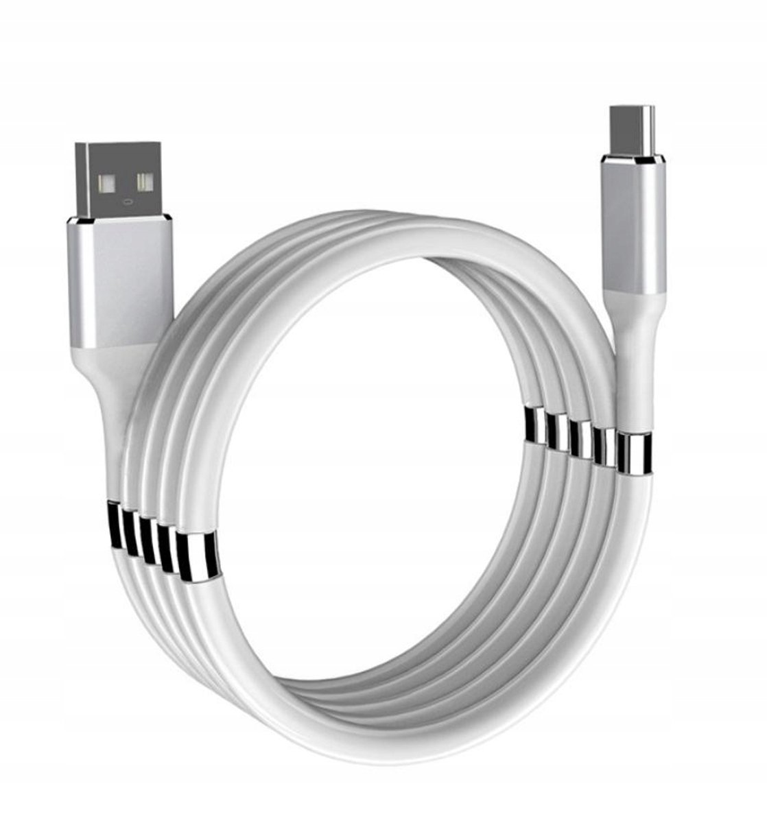 De USB-C 1m 1m-kabel Oplaadbation, Quick Charge 3.0, magnetisch
