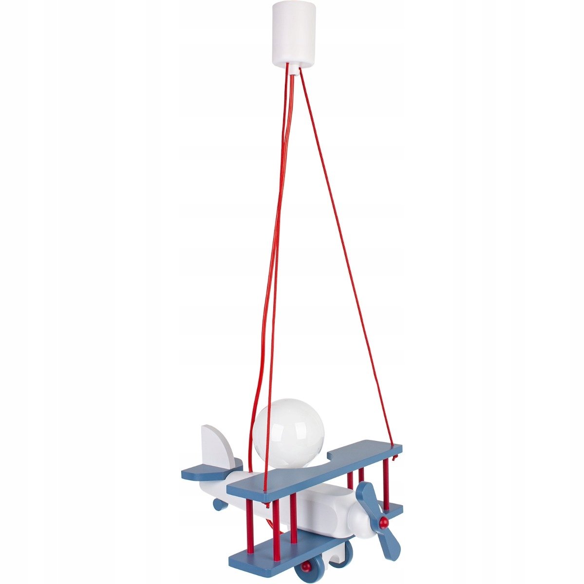 Hellux Vliegtuig Hanglamp Blauw-Wit-Rood Hout E27