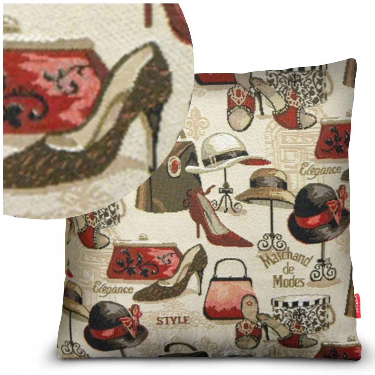 Gobelin Sierkussenhoes Nadia 40x40 cm - Tijdloos Design