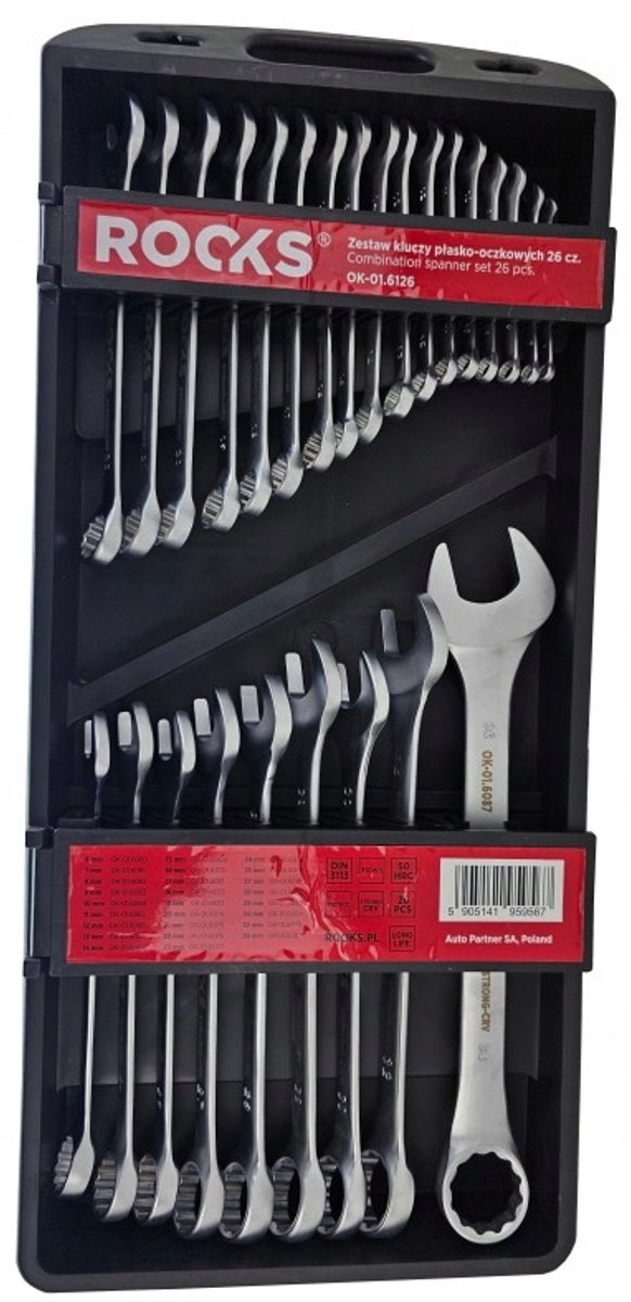 ROOKS Ringsleutelset 26-delig (6-36 mm) - Robuuste kwaliteit