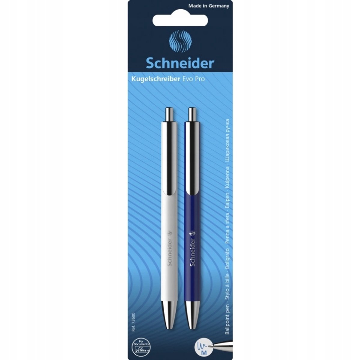 Schneider Evo Pro automatische pen, M, 2 stuks, mixkleuren