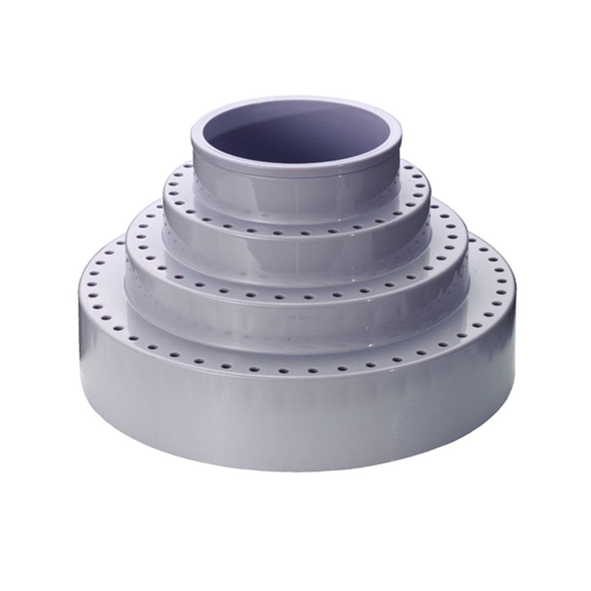 Kunststof voet, voor ca. 114 boren of polijstmachines, draaibaar, grijs, 100 mm hoog, diameter ca. 175 mm