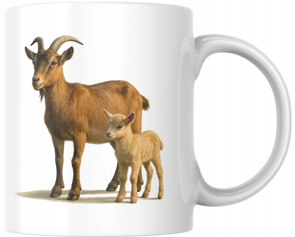 Een mok met een realistisch geitenmotief - een perfect cadeau