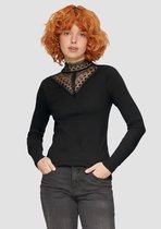 Q/S designed by - Dames t-shirt - Maat S - Vrouwen - ZWART - katoen