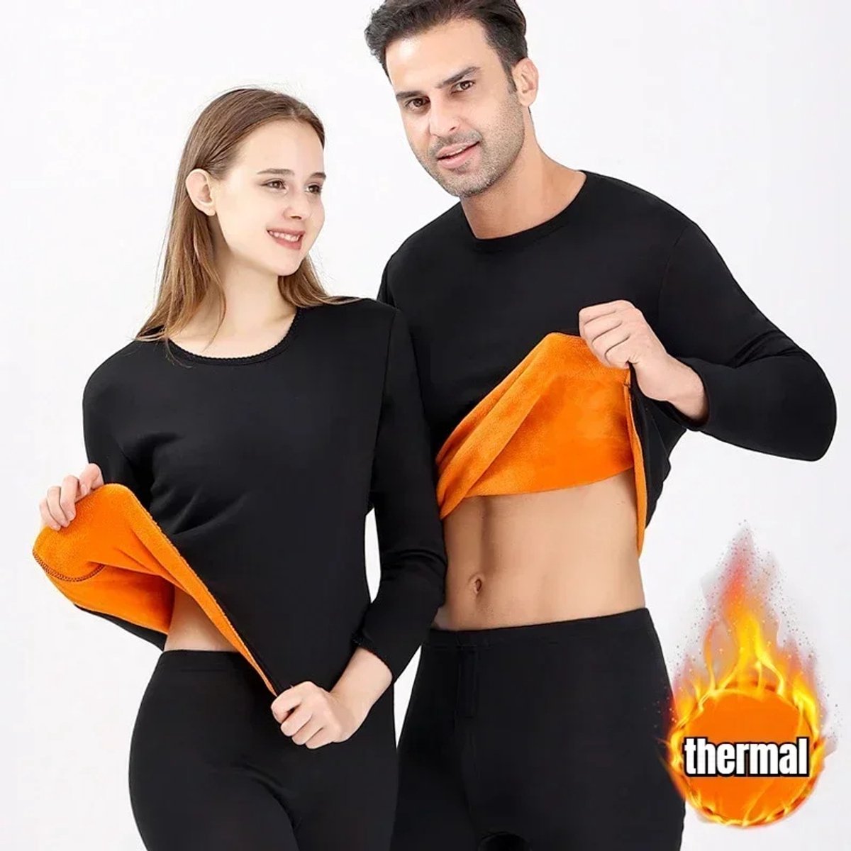 Thermisch Ondergoed Heren Set – Warm Winterondergoed met Lange Thermobroek en Shirt – Ademend & Isolerend – Maat XXL (55-62 kg)