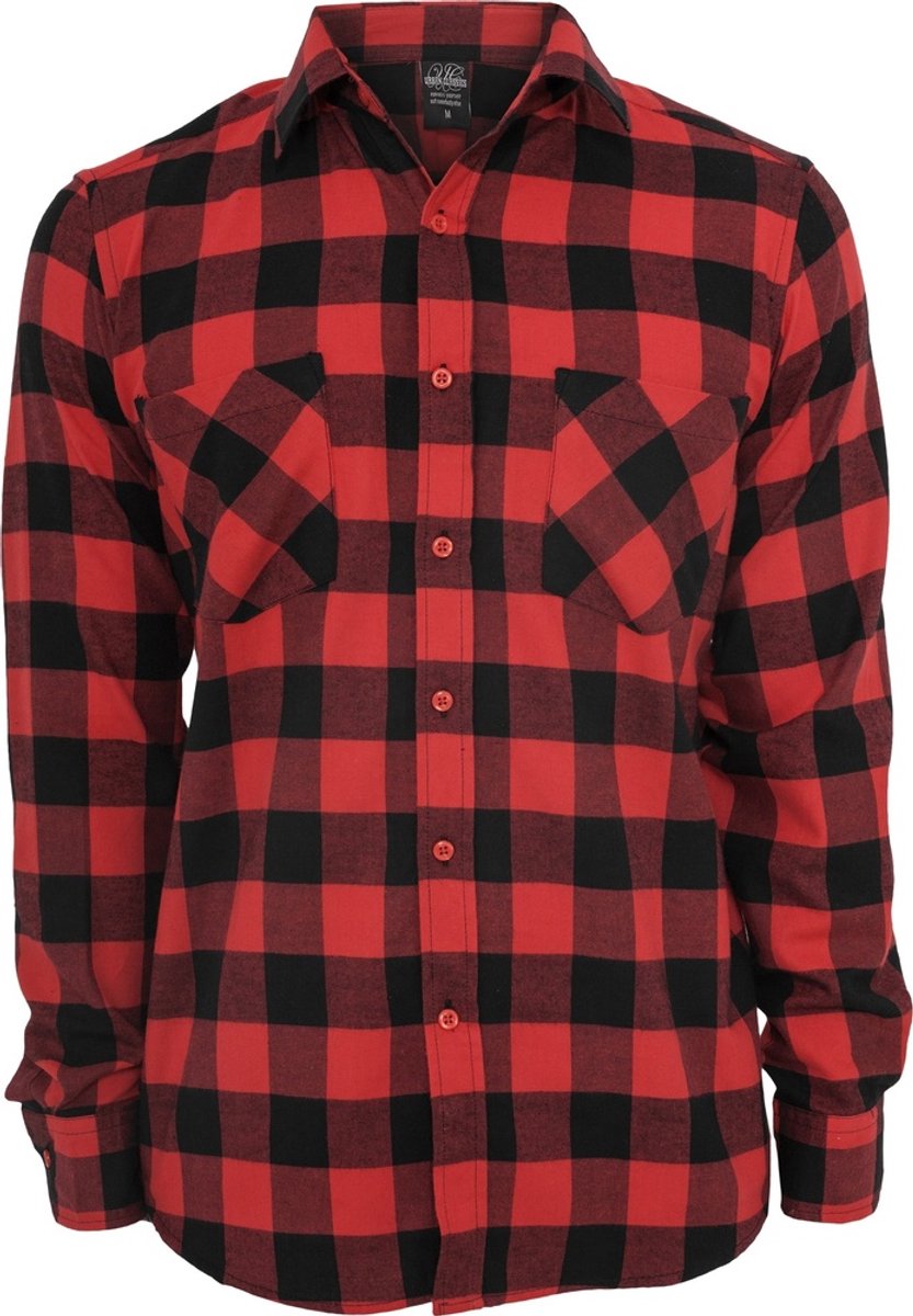 Urban Classics Boys Checked Flanell Overhemd Kinderen Kids 146 Zwart