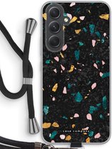 Case Company® - Coque Samsung Galaxy A54 avec cordon - Terrazzo N°10 - Coque de téléphone avec cordon Zwart - Protection sur tous les côtés et sur le bord de l'écran