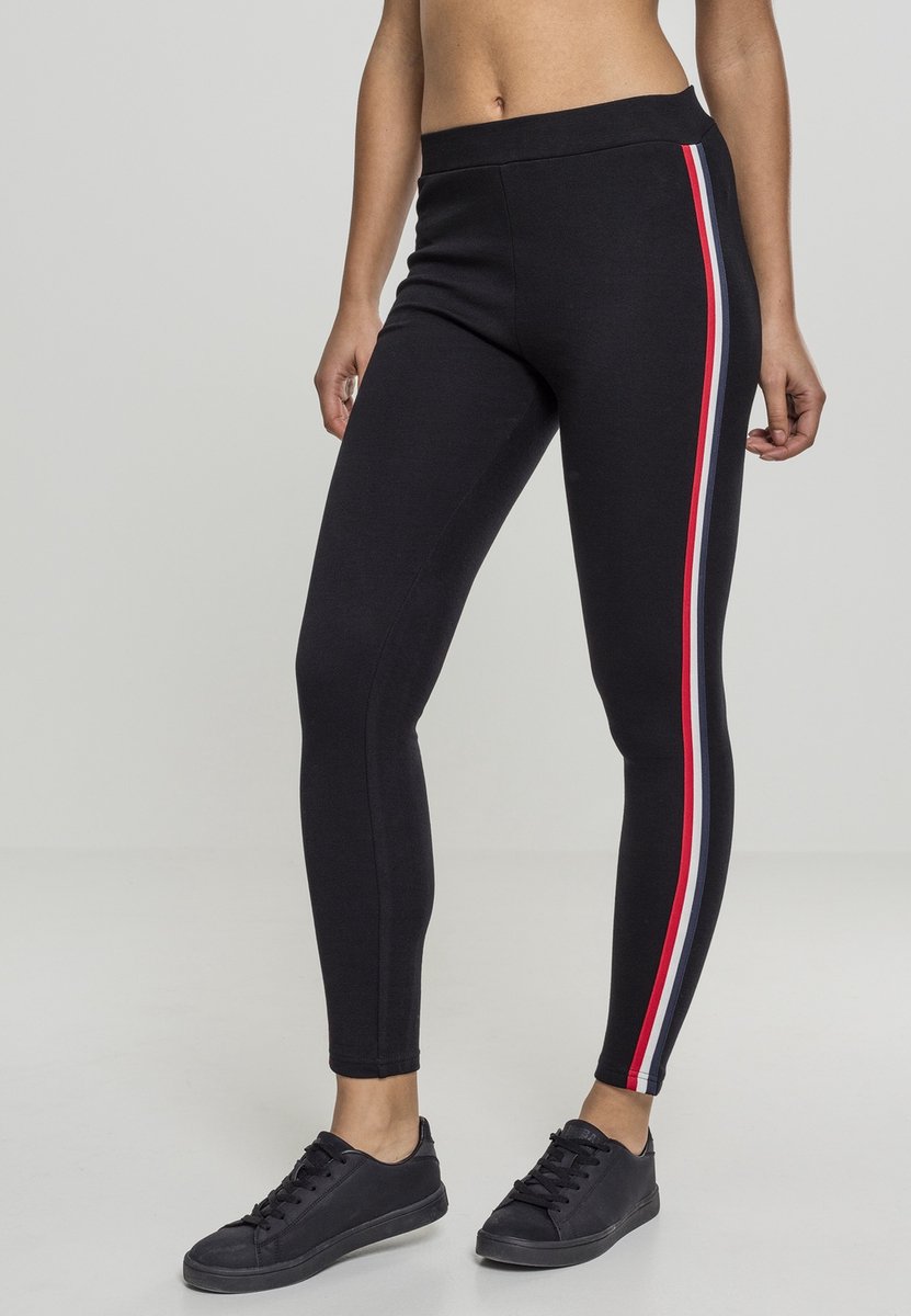 Urban Classics 3-Tone Tape Legging XS Zwart