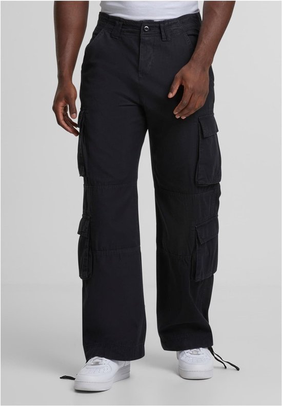 Urban Classics - Pantalon cargo double - Taille, 36 pouces - Zwart