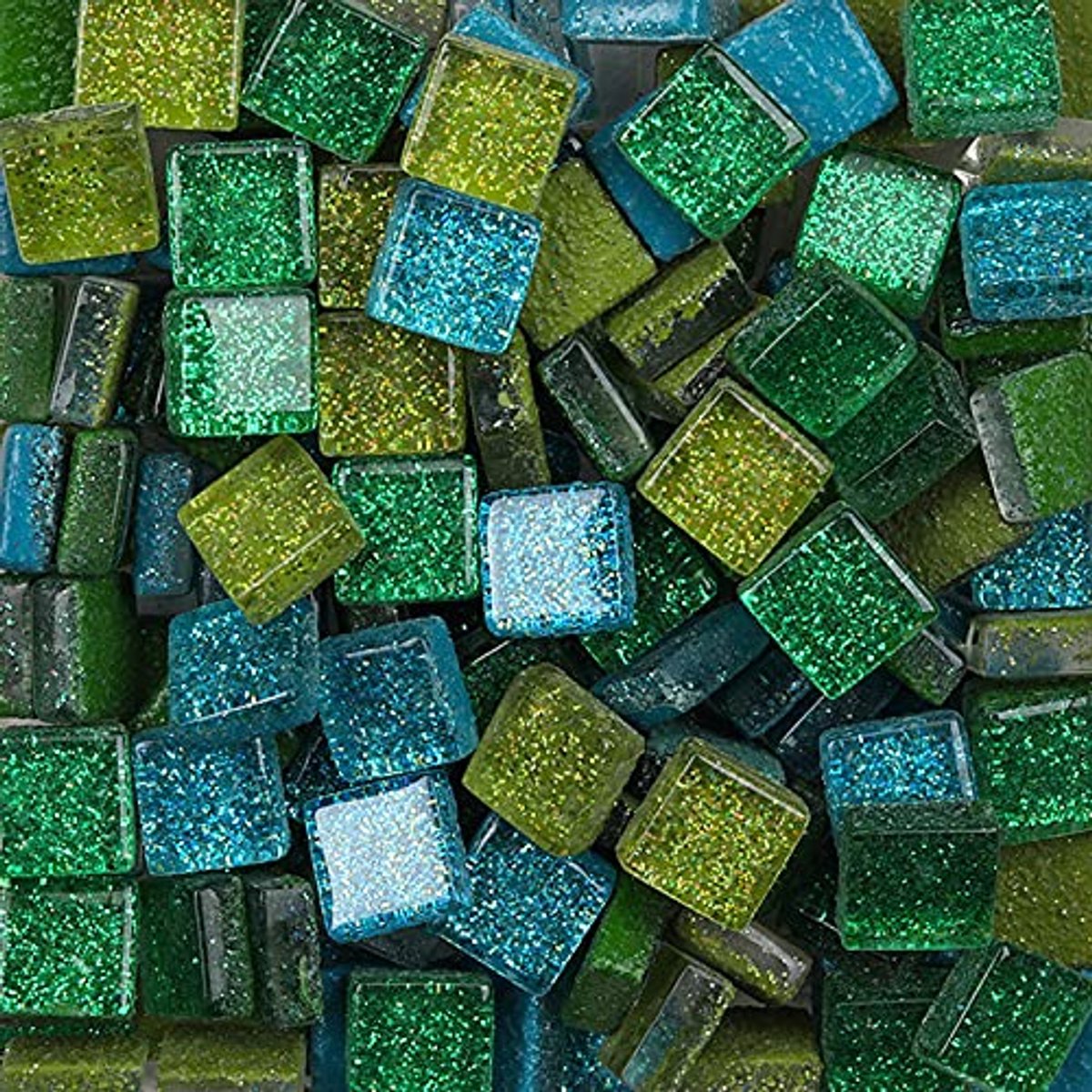 Glas Mozaïek Tegels 1x1cm - Gemengde Kleuren voor DIY Art en Craft Decoratie