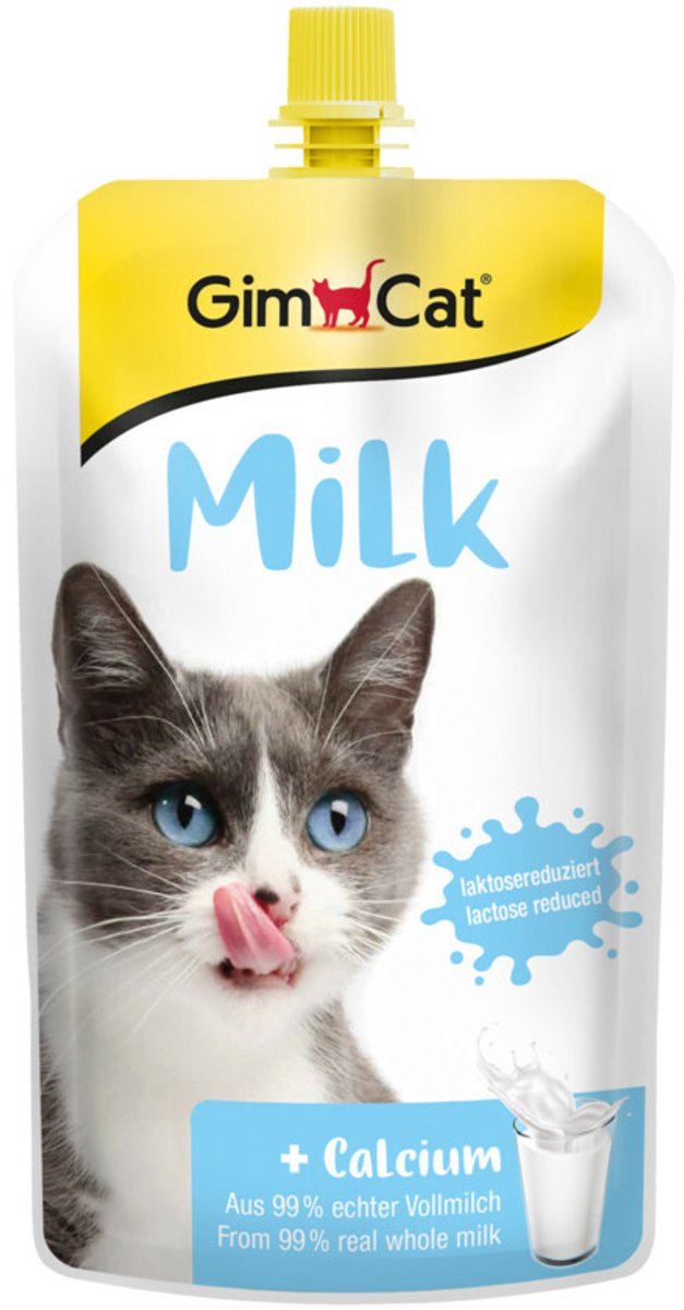 14x GimCat Kattenmelk Pouch Hersluitbaar 200 ml
