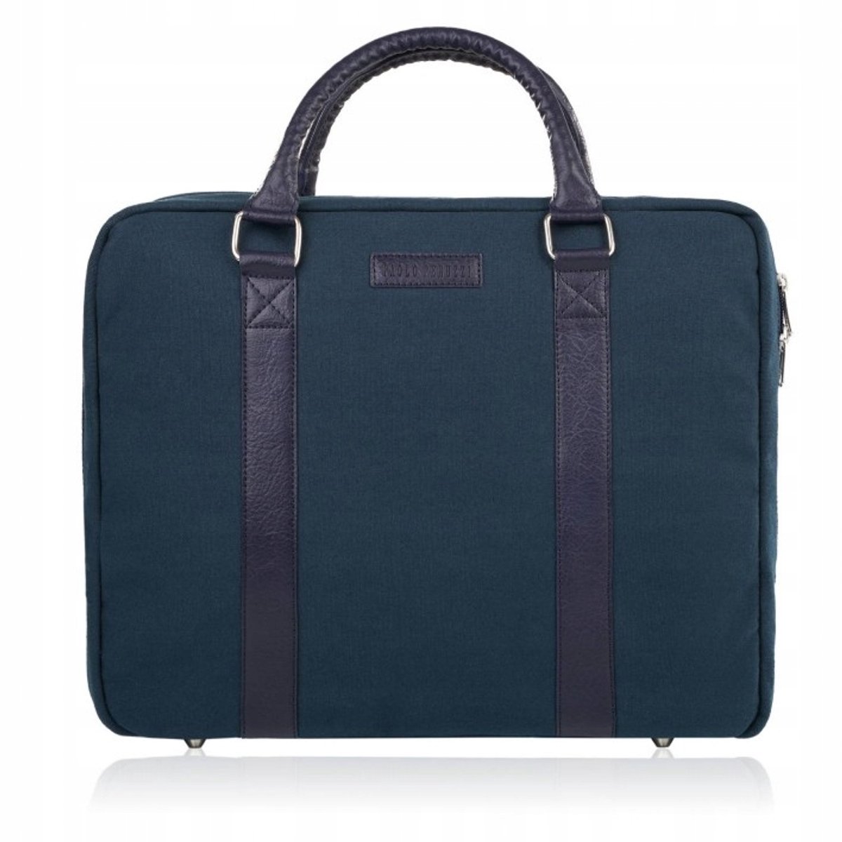 Herentas Canvas Laptop Werktas Schoudertas Handtas Marineblauw