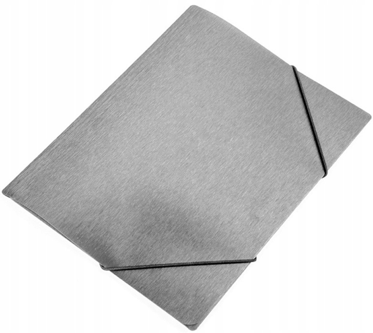 Zilveren A5 PP Kaart met Elastiek - Focus Simple