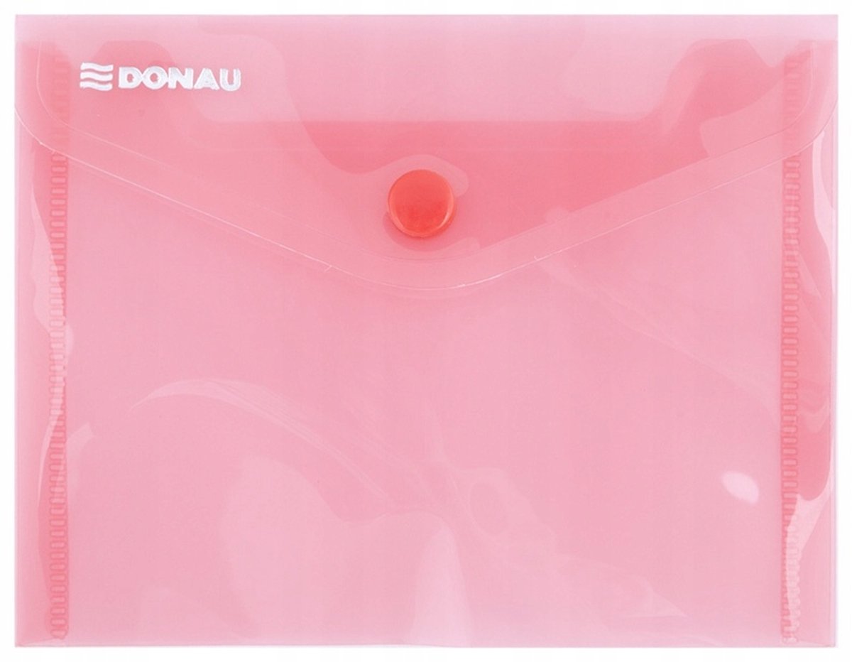 Donau A6 Kaart met Drukknop, PP, 180 micron, Rood