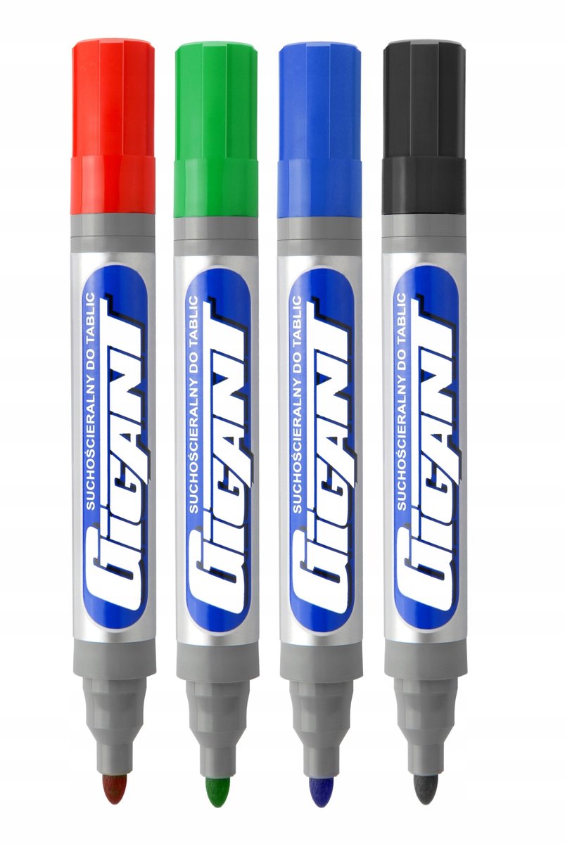 Kamet Gigant Whiteboard Markers - 4 Kleuren