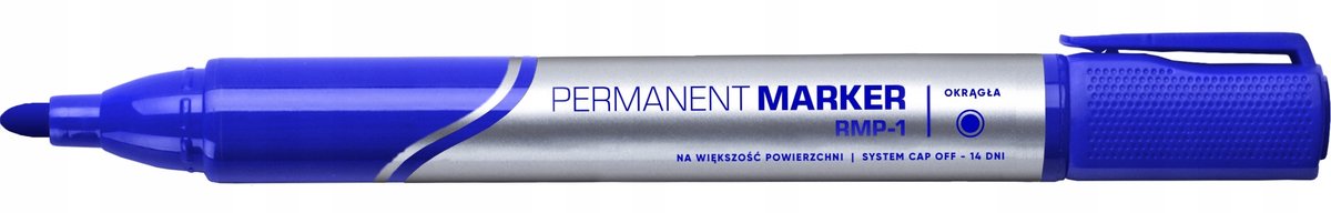 Rystor RMP-1 Permanente Marker, Rond, Blauw