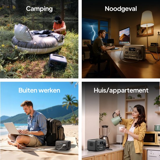 BLUETTI Elite 30 V2 600W - 288Wh - Portable Powerstation - met 200W Zonnepanelen PV200 - 230V Draagbare Accu - Backup stroomuitval - Camping - Outdoor — afbeelding 5