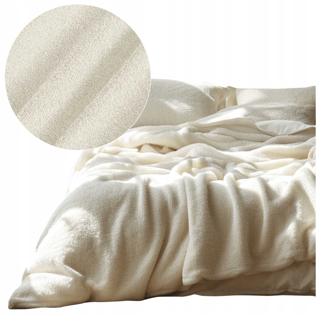 Warme badstof beddengoedset 200x220cm katoen - verschillende kleuren