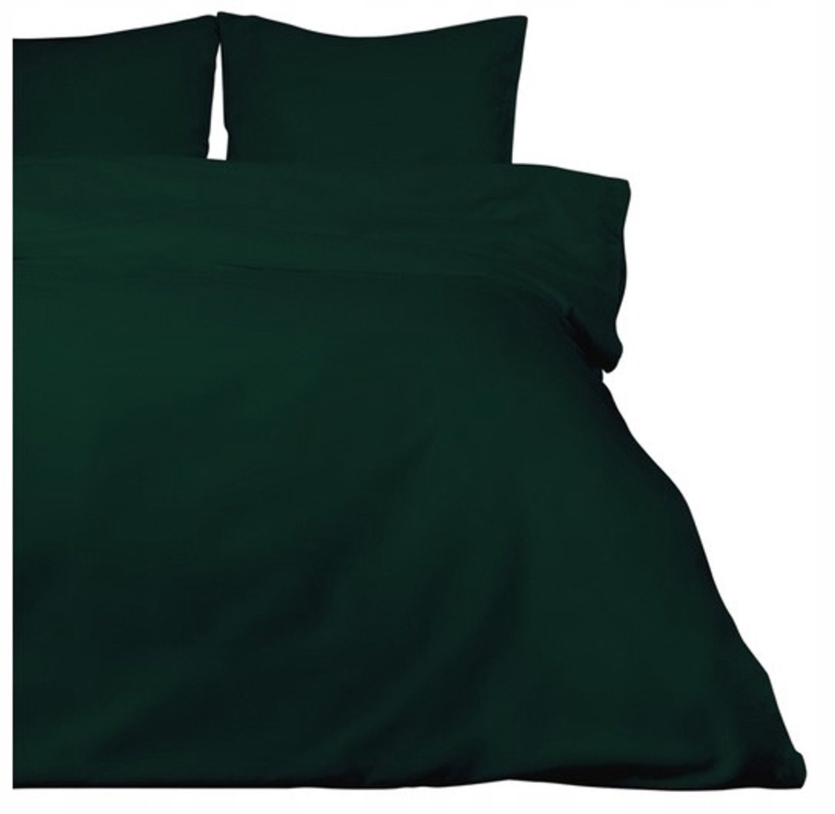Flesgroene Katoenen Dekbedovertrekset 160x200 cm met Kussenslopen