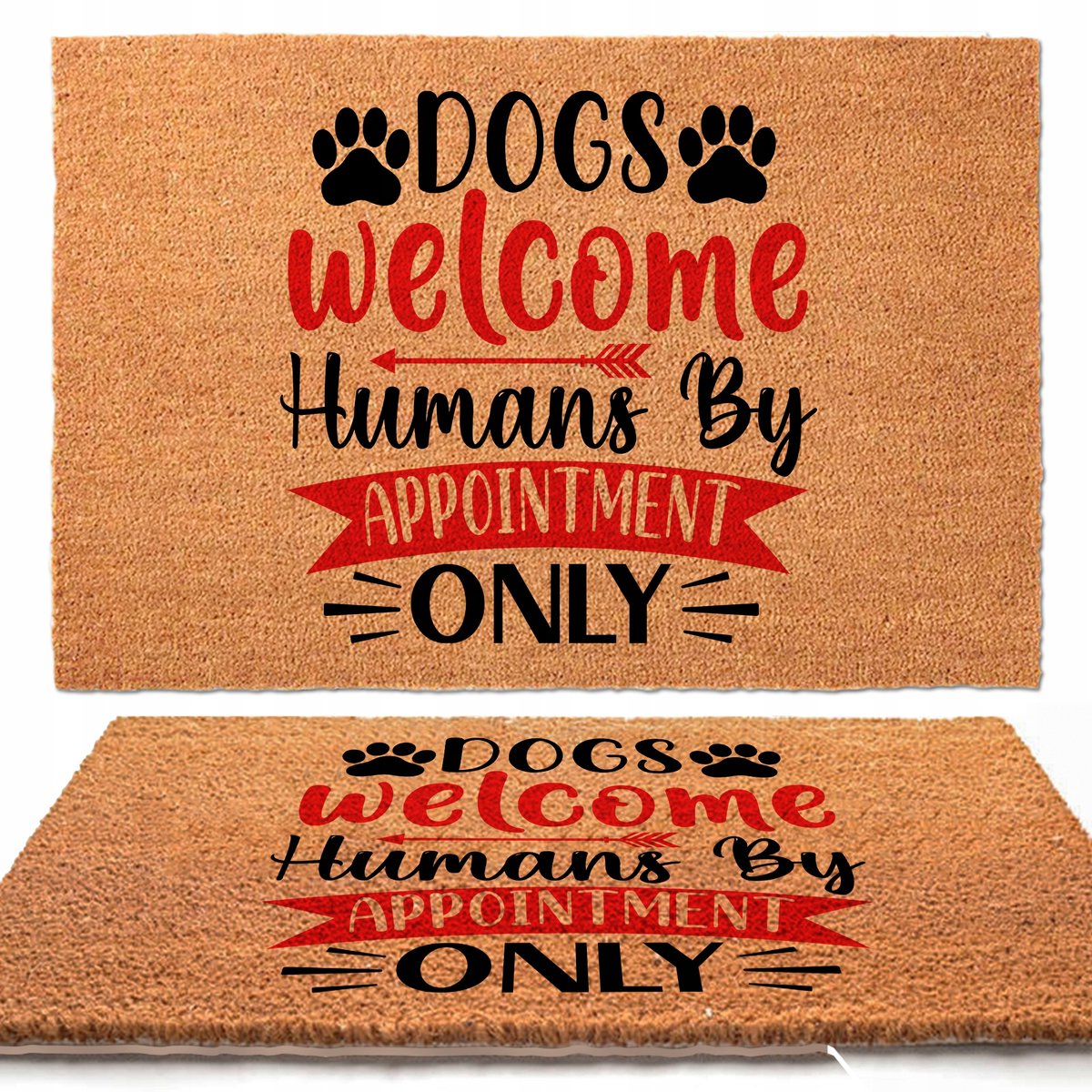 Kokos Wycieraczka 40x60cm "Honden welkom" - Stijlvol en Functioneel