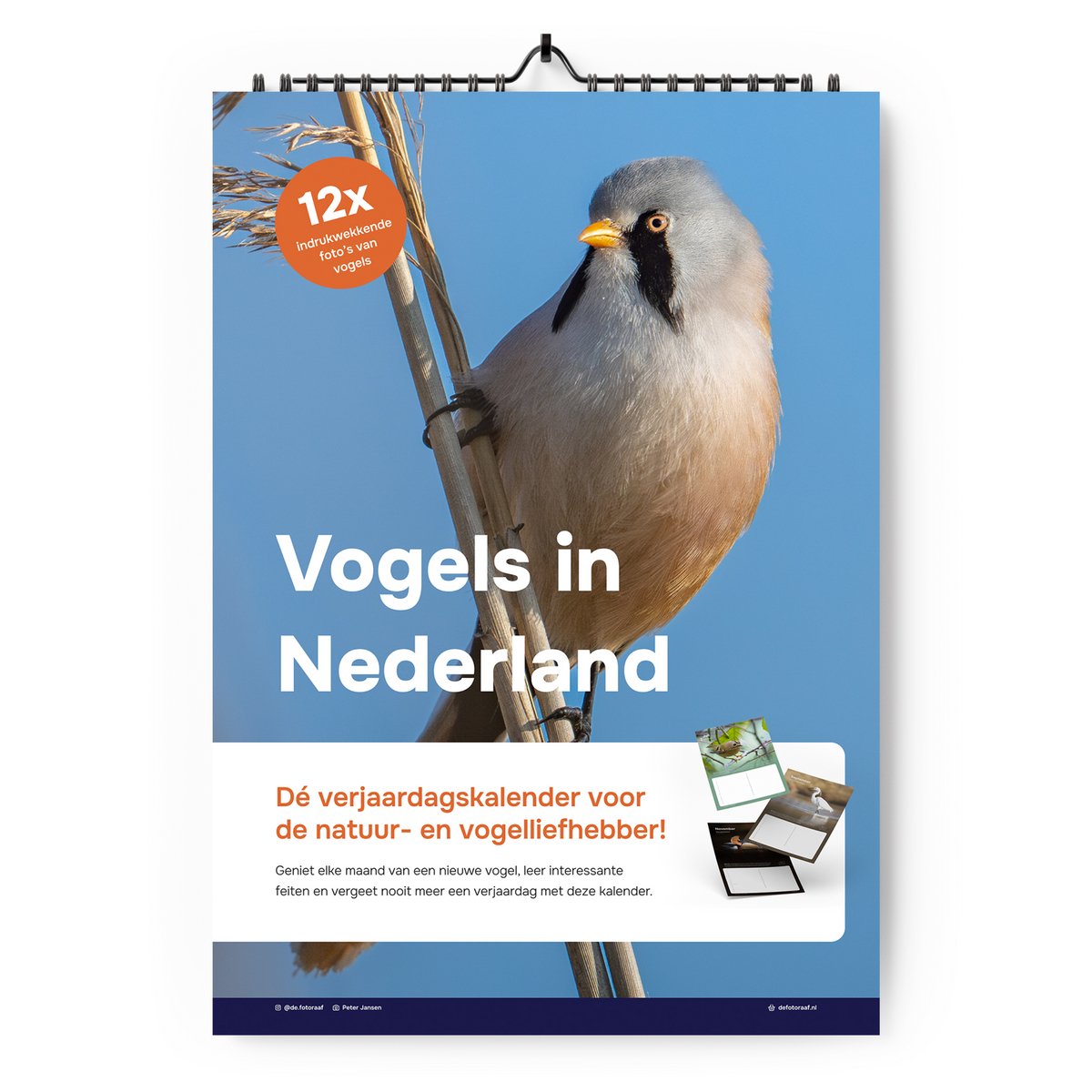 Verjaardagskalender - Vogels in Nederland - A4