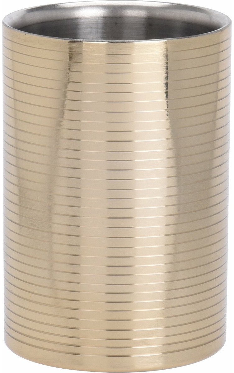Home & Styling Wijnkoeler - goudkleurig - champagnekoeler - 12 cm - glanzend