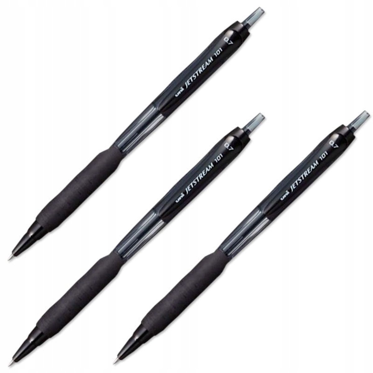 UNI SXN-101 Balpen Zwart - Set van 3 busjes