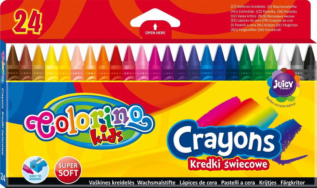 Colorino Wasco kleurpotloden - 24 levendige kleuren