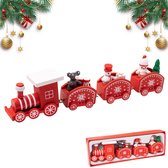 Décoration intérieure - Noël - Train en bois - Rouge + Vert - 4 pièces - Stimule le développement des enfants - Maison Décoration intérieure - Noël - Train en bois - Rouge + Vert - 4 pièces - Stimule le développement des enfants - Maison