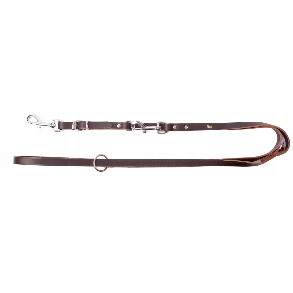 Dingo CLASSIC Lederen Verstelbare Hondenhalsband 1,5x200cm Bruin