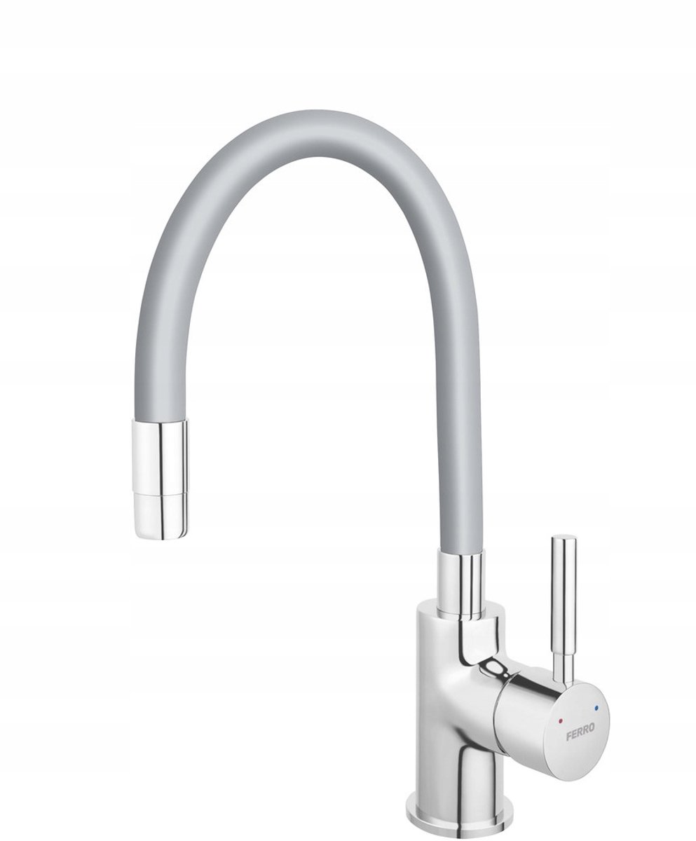 Kraangemengd Zumba met flexibele uitloop, zilver, chroom