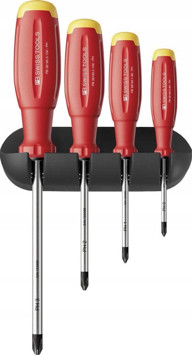PB Swiss Tools SwissGrip EVO Schroevendraaierset PH 4-delig