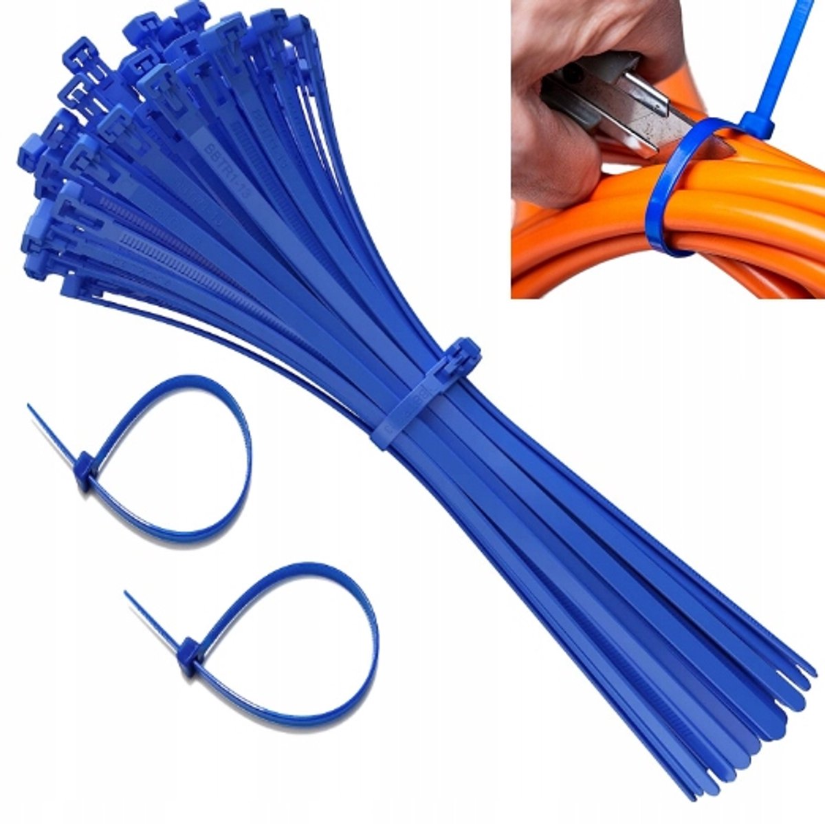 1000x blauwe kabelbinders 2,5x100mm - Sterk nylon