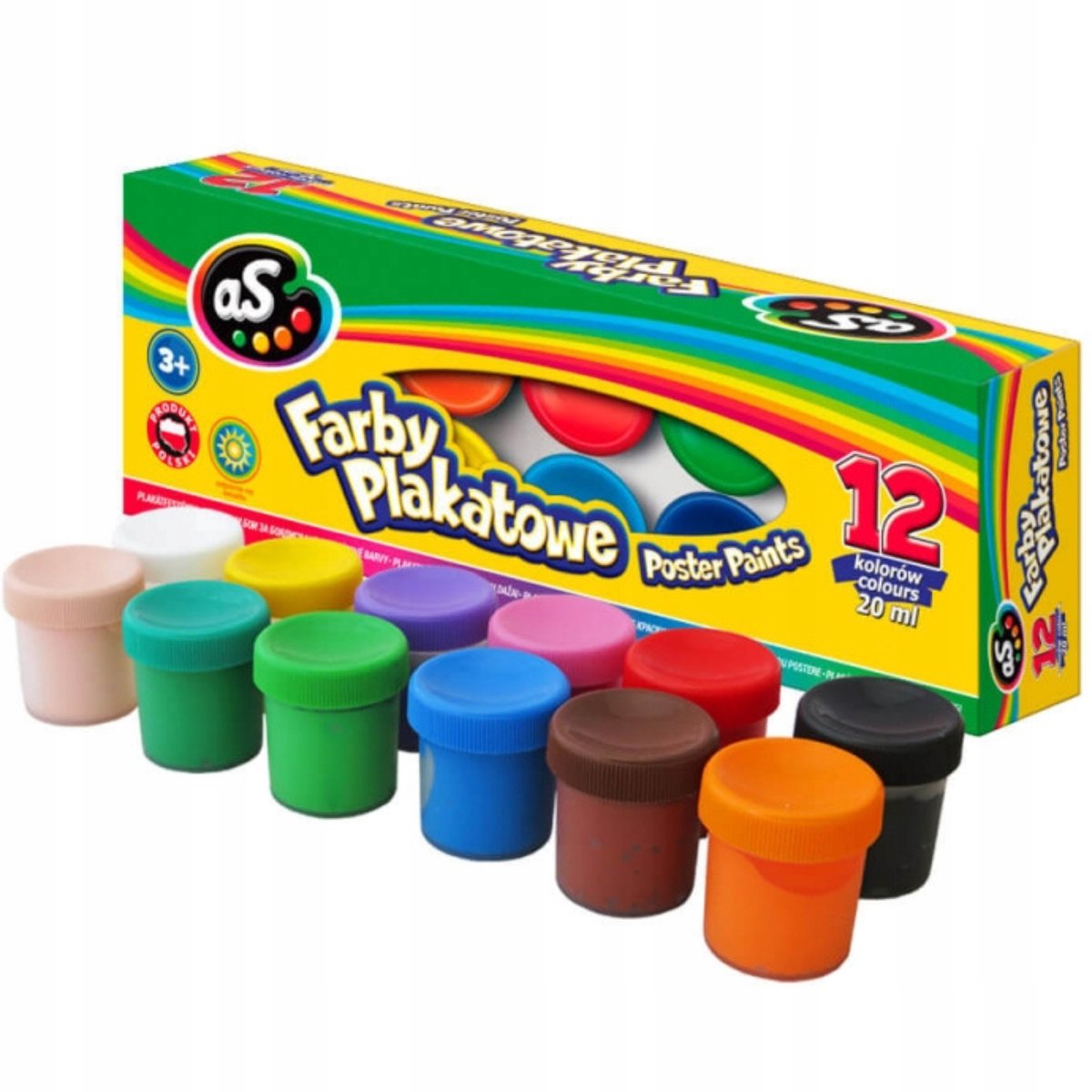 Astra Plakkaatverf Set - 12 Kleuren, 20ml per potje